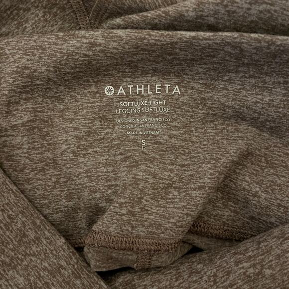 Athleta Softluxe High Rise Tights Leggings Heathered Gray Size Small - Picture 6 of 6